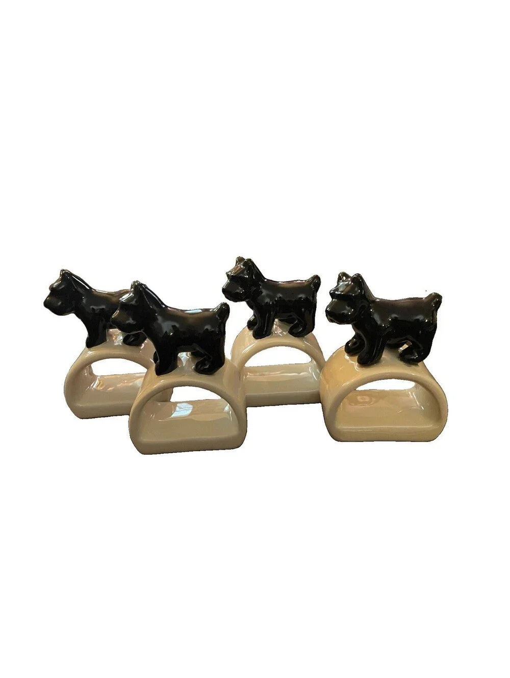 Thomas O’Brien -  Set of 4 Scotty Scottie Scottish Terrier Dog Napkin Rings